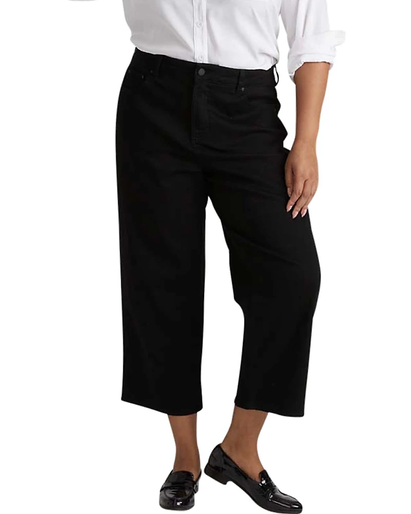 Universal Standard Womens Plus Bae Boyfriend Crop Jeans