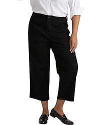 Universal Standard Womens Plus Bae Boyfriend Crop Jeans