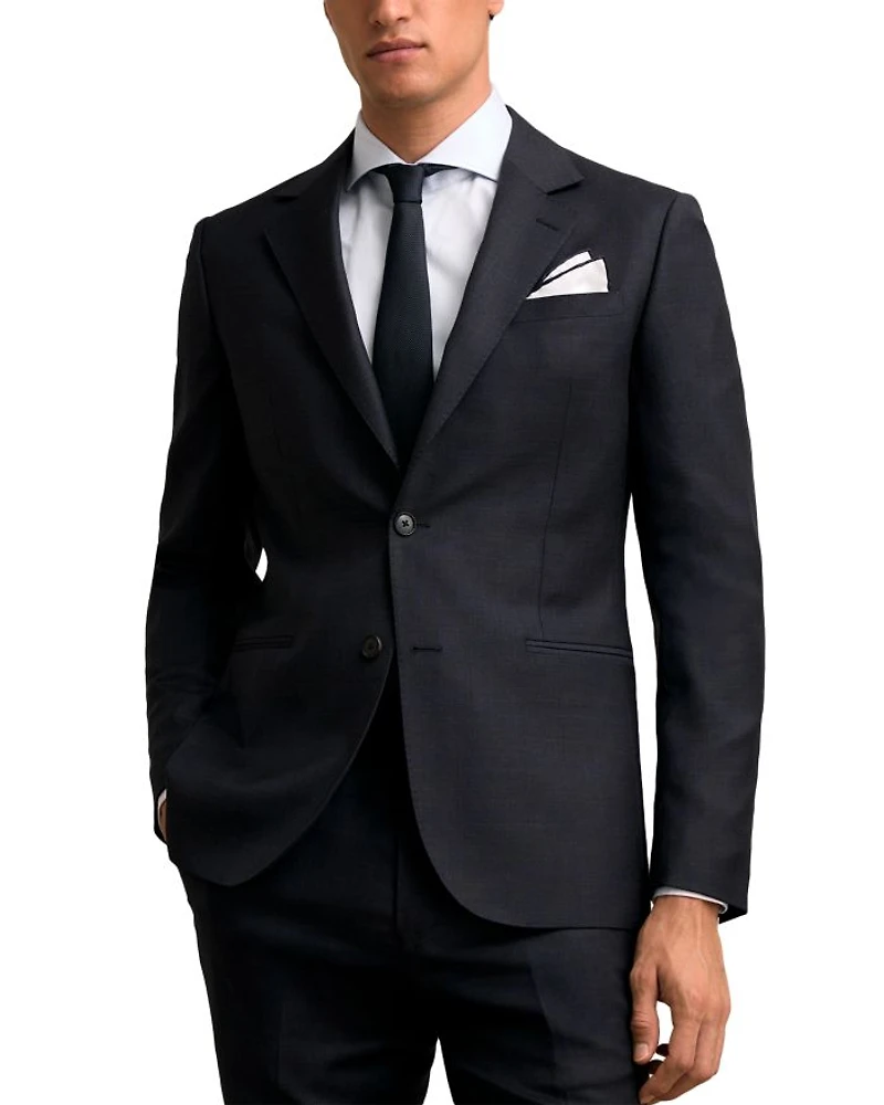 Slim Fit Prince of Wales Check Wool Blazer