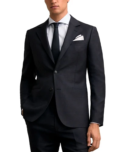 Slim Fit Prince of Wales Check Wool Blazer