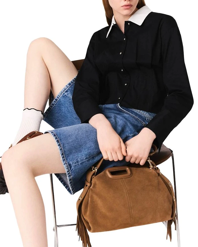 Cropped Poplin Shirt