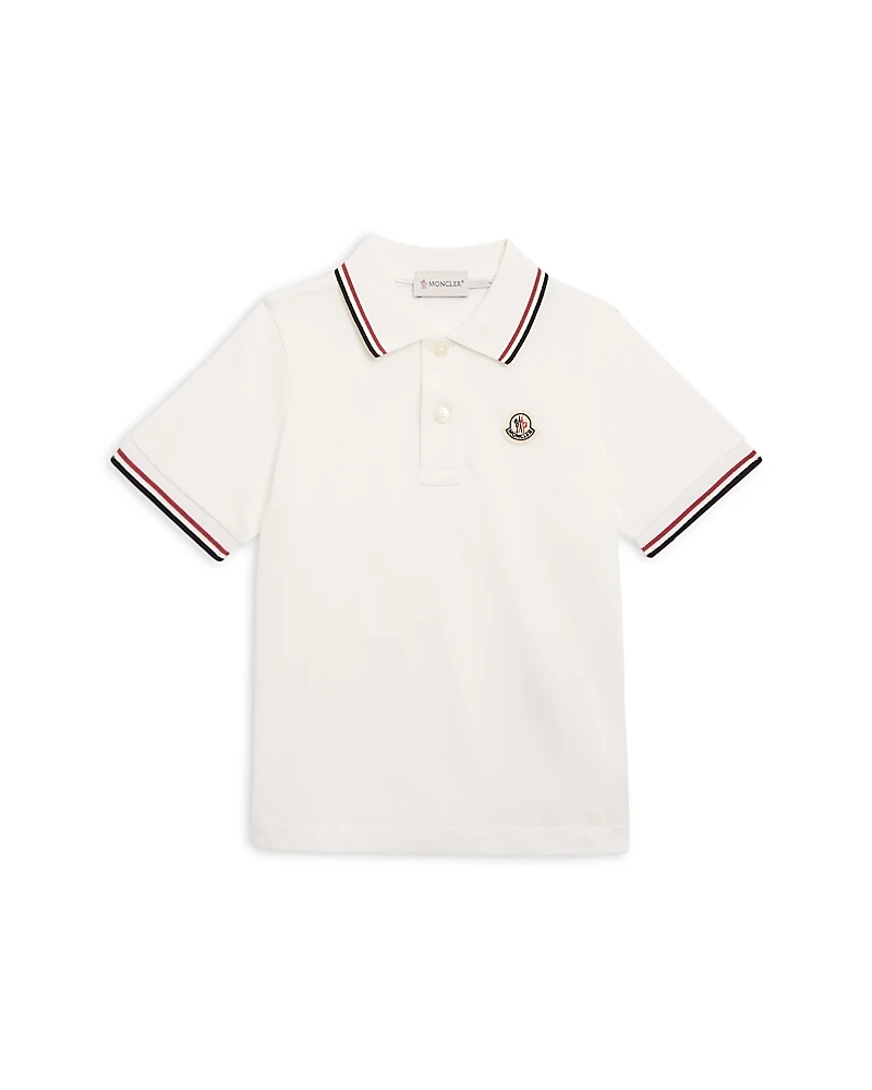 Moncler Boys' Maniche Ribbed Polo Shirt - Little Kid