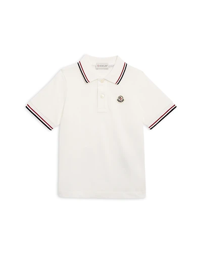 Moncler Boys' Maniche Ribbed Polo Shirt - Little Kid