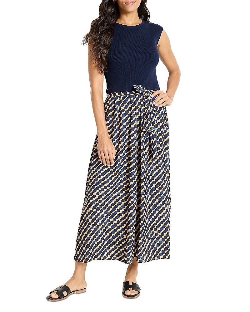 Nic+Zoe Pebble Dream Mixed Media Dress