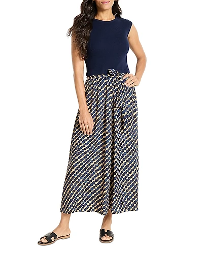 Nic+Zoe Pebble Dream Mixed Media Dress