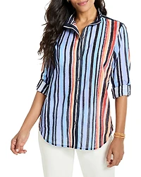 Nic+Zoe Painted Peninsula Cotton Shirt