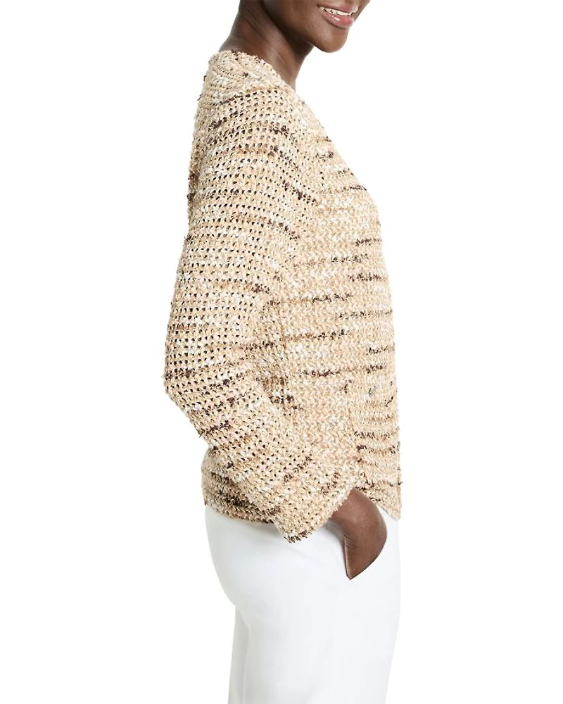 Tonal Mix Knit Jacket