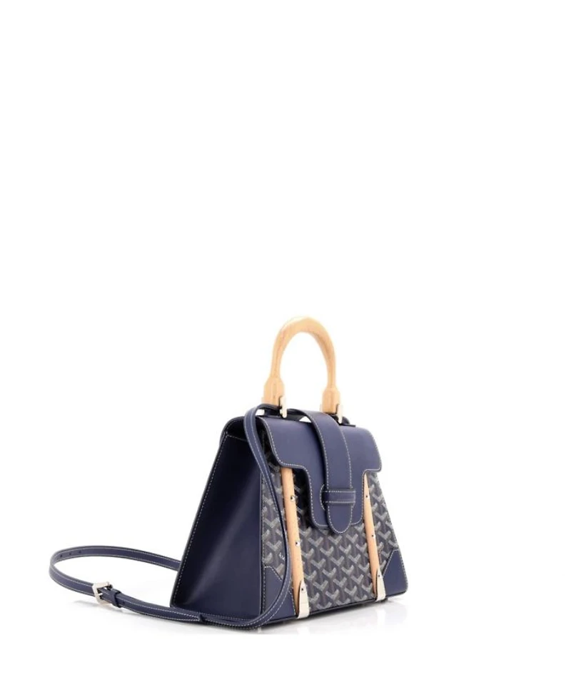 PM Saigon Top Handle Bag Coated Canvas with Leather