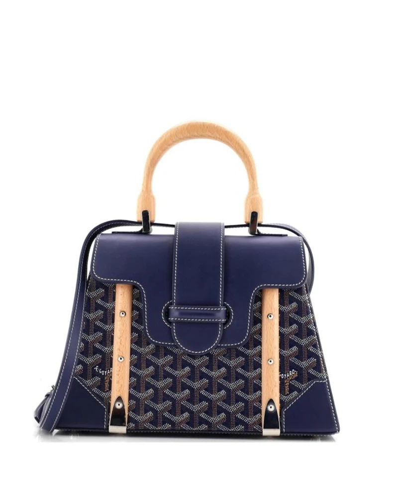 PM Saigon Top Handle Bag Coated Canvas with Leather