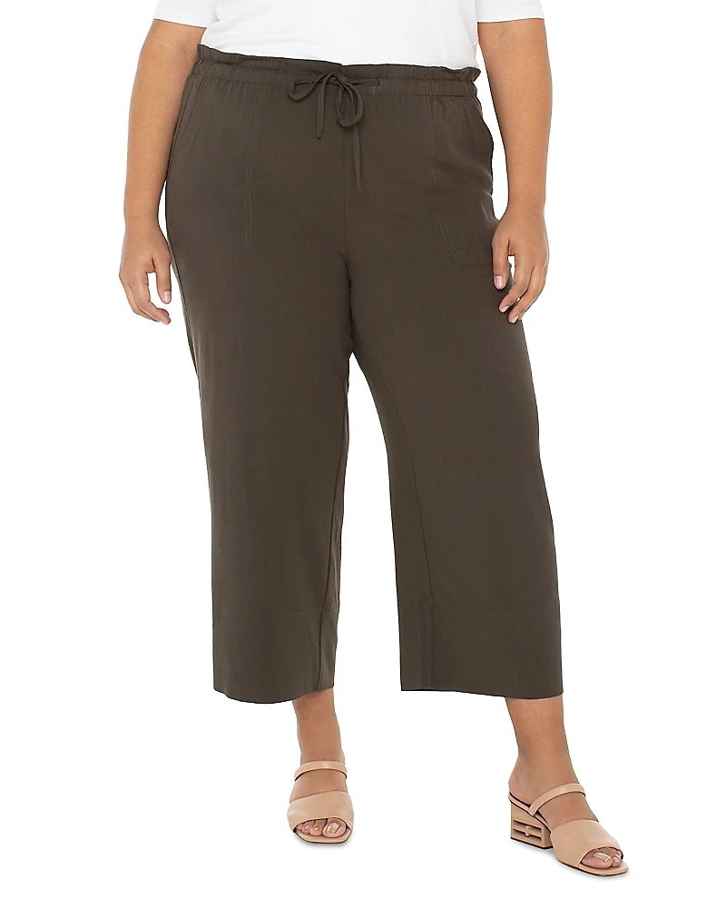 Liverpool Los Angeles Plus Wide Leg Cropped Pants