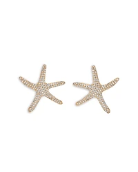Ettika Pave Starfish Statement Stud Earrings