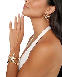 Pavé Starfish Luxe Statement Stud Earrings