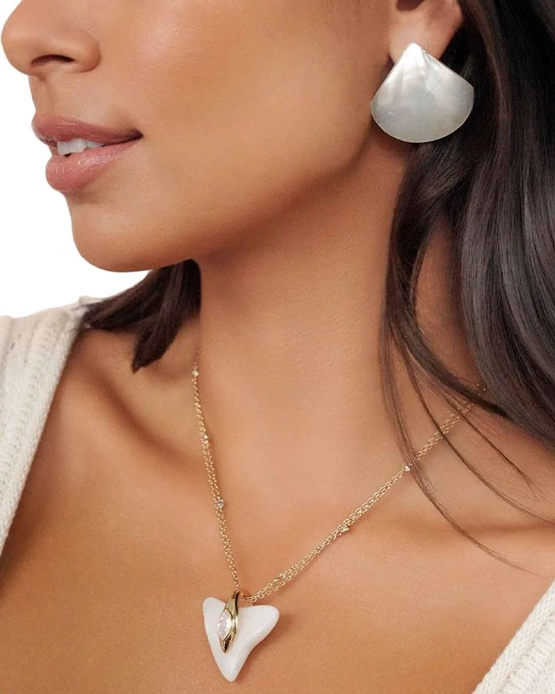 Rising Tide Mother Of Pearl Statement Stud Earrings