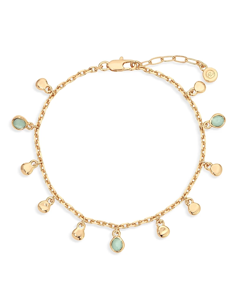 Ettika Sea Glass Charm Ankle Bracelet