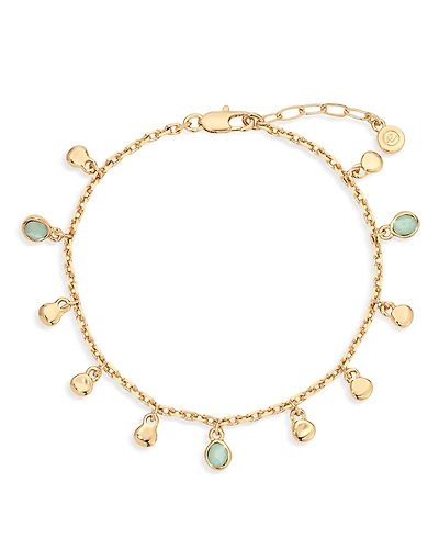 Ettika Sea Glass Charm Ankle Bracelet