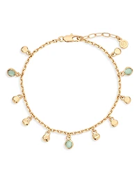 Ettika Sea Glass Charm Ankle Bracelet