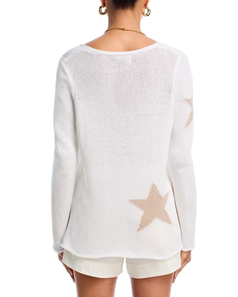Stars V Neck Sweater