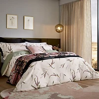 Heather Floral Satin  Comforter Set
