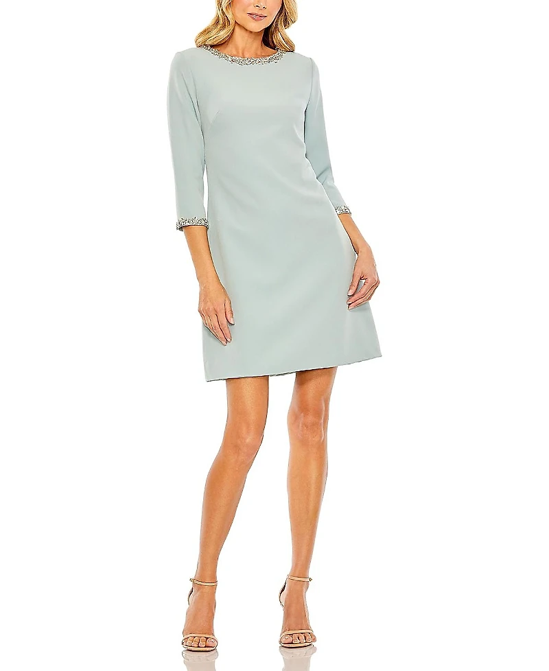 Mac Duggal A-Line Embellished Cocktail Dress