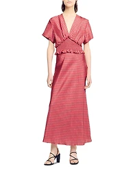 Sandro Laurana Ruffle Trim Dress