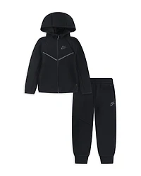 Nike Boys' Tech Fleece Hooded Full Zip Set - Little Kid