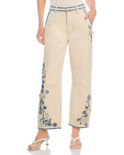 Driftwood Barbara X Ravishing Floral Embroidered Jeans
