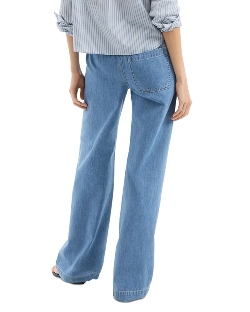 Dunford High Rise Wide Leg Jeans Amethyst Forest