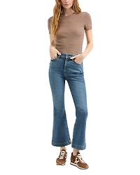 Carson High Rise Ankle Flare Leg Jeans Roadside Blue