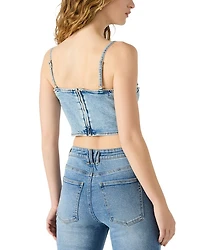 Eras Rhinestone Denim Crop Top