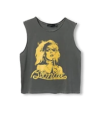 Junk Food Clothing Women's Blondie Gold Cropped Muscle Tank