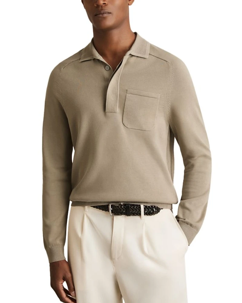 Ribbed Polo Sweater