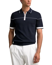 Reiss Bradford Quarter Zip Polo Shirt