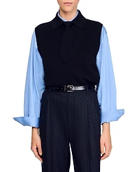 Sandro Tie Neck Sweater