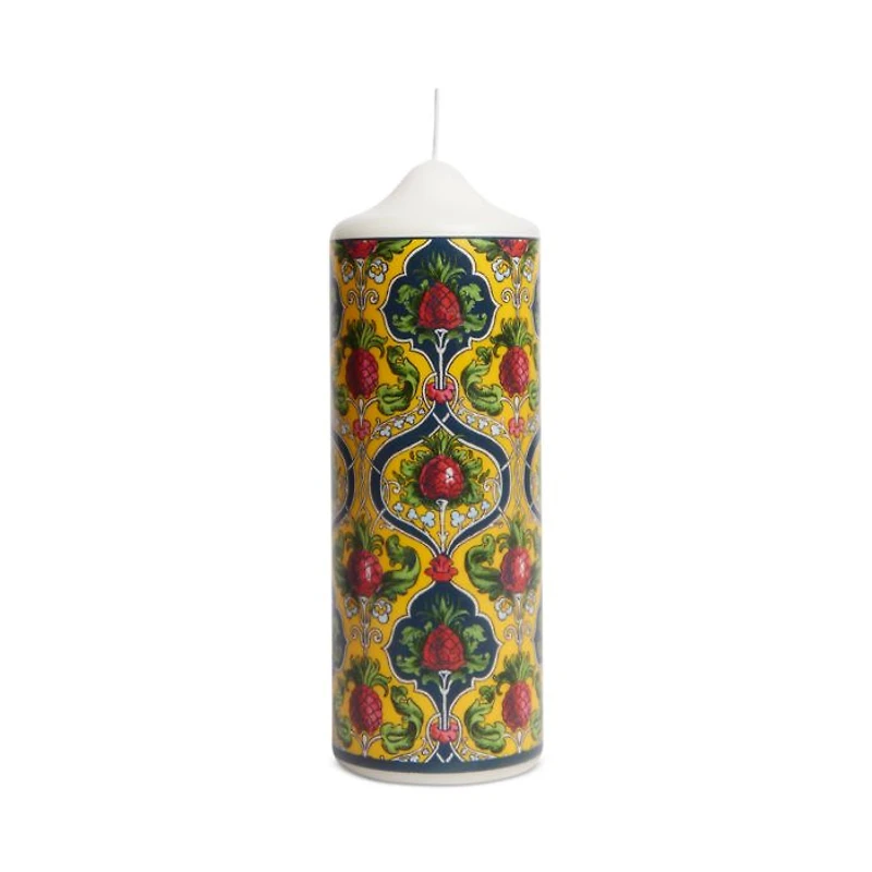 Ananas Printed Pillar Candle