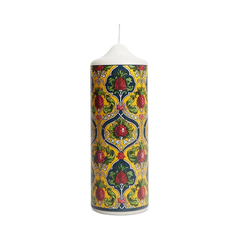 La DoubleJ Ananas Printed Pillar Candle