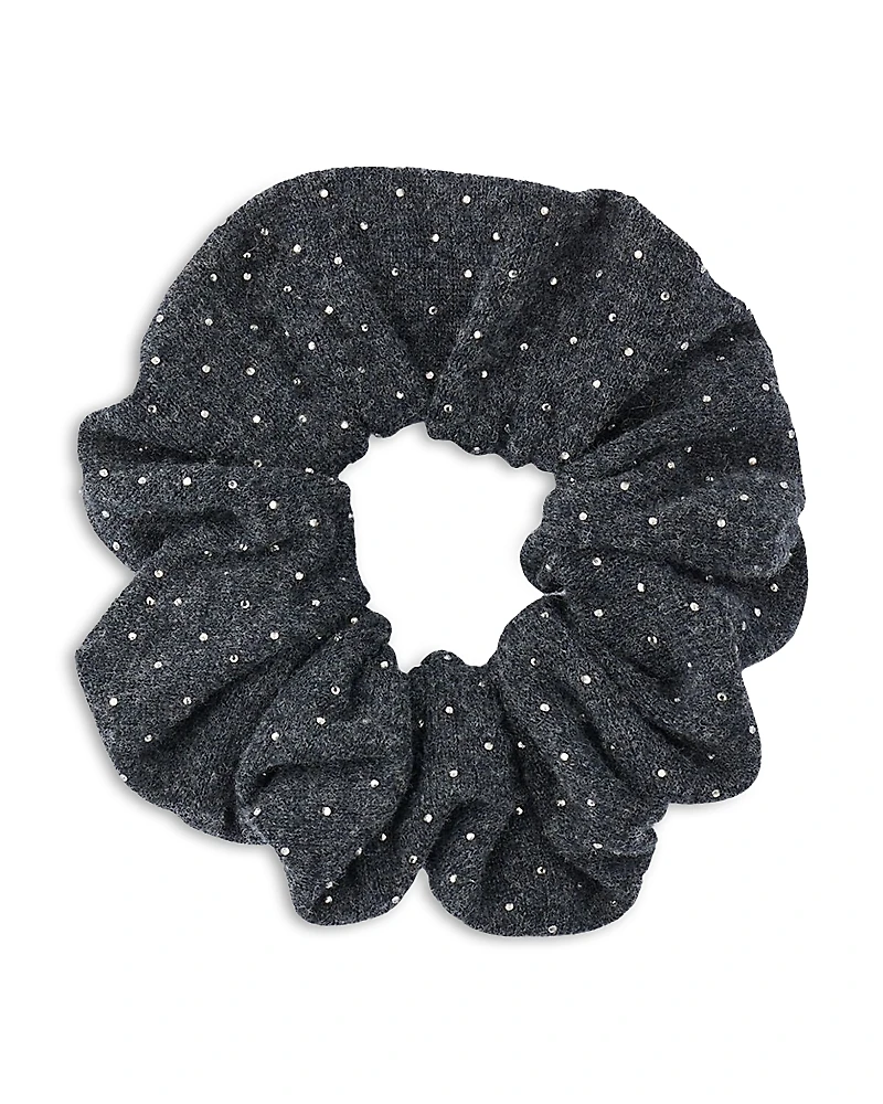Sandro Rhinestone Knit Scrunchie