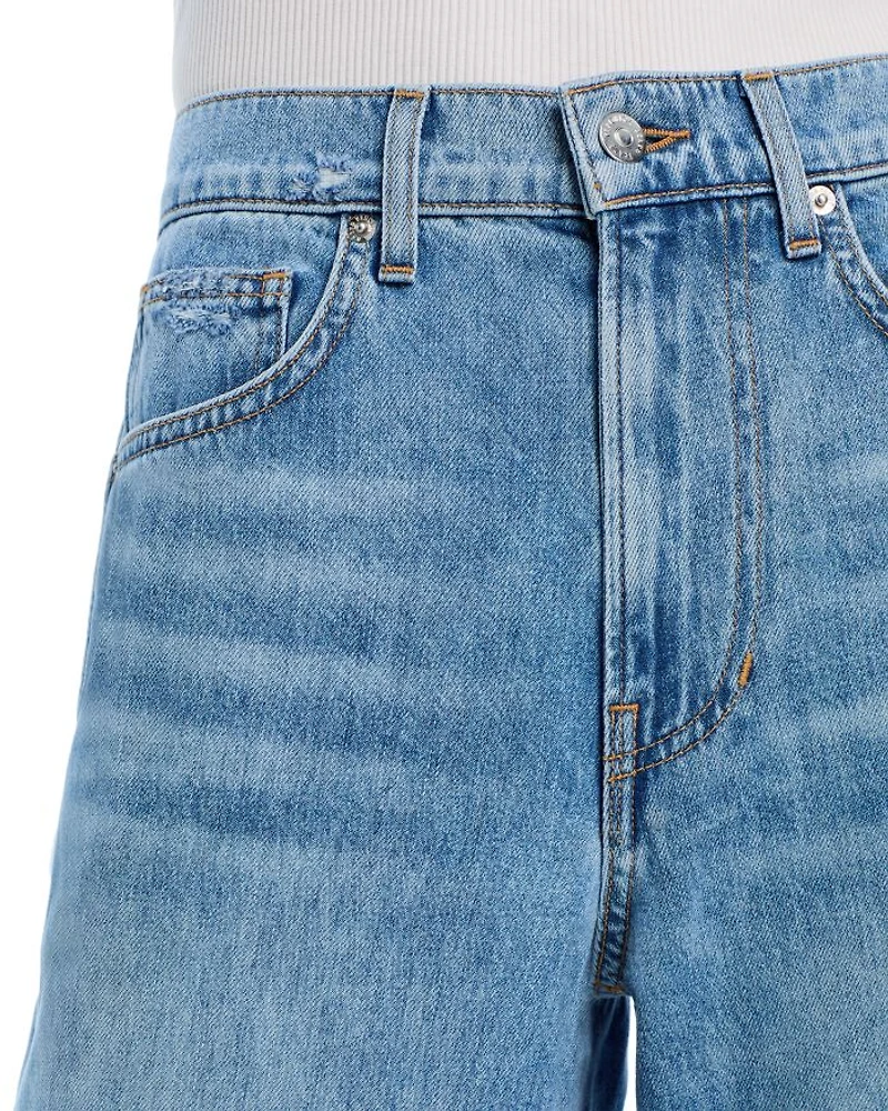 Kasey Mid Rise Wide Leg Jeans Bright Lakeshore