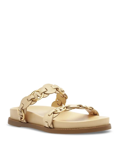 Schutz Women's Selina Sporty Leather Slide Sandals