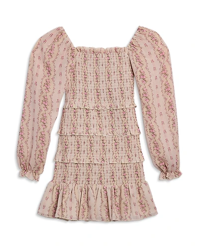 KatieJnyc Girls' Laila Sheer Sleeved Dress - Big Kid