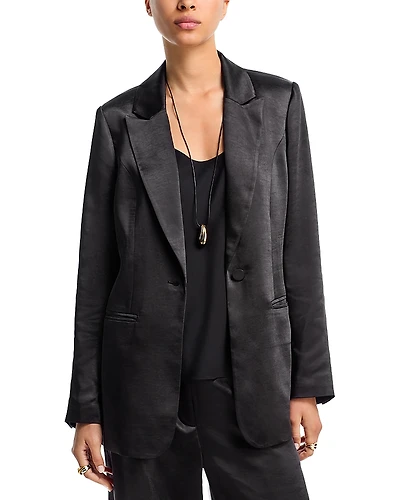 Aqua Satin Blazer - Exclusive