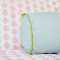 Two Toned Round Bolster Pillow, Queen 36"