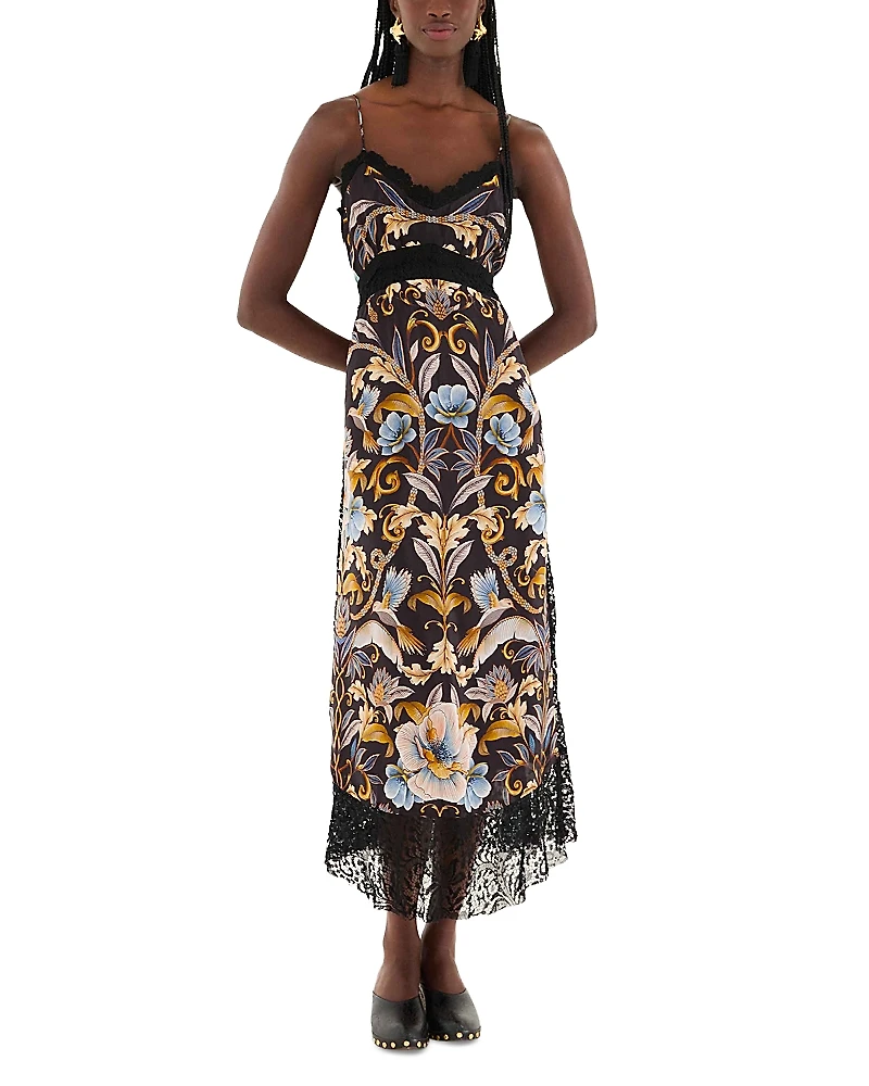 Farm Rio Snake Garden Midi Dress