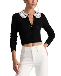 Alice and Olivia Carson Contrast Collar Cardigan