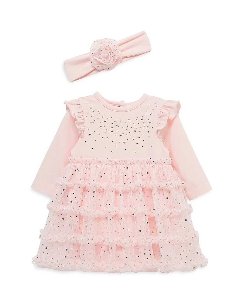 Little Me Girls' Spray Shine Tutu Dress & Headband Set - Baby
