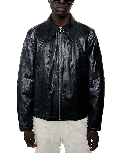 Duke Faux Memory Leather Jacket