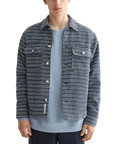 Scotch & Soda Structured Striped Overshirt