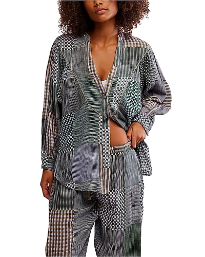 Free People Night After Pajama Shirt