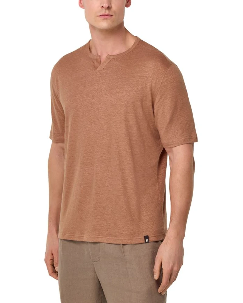 Stretch Split Collar Tee