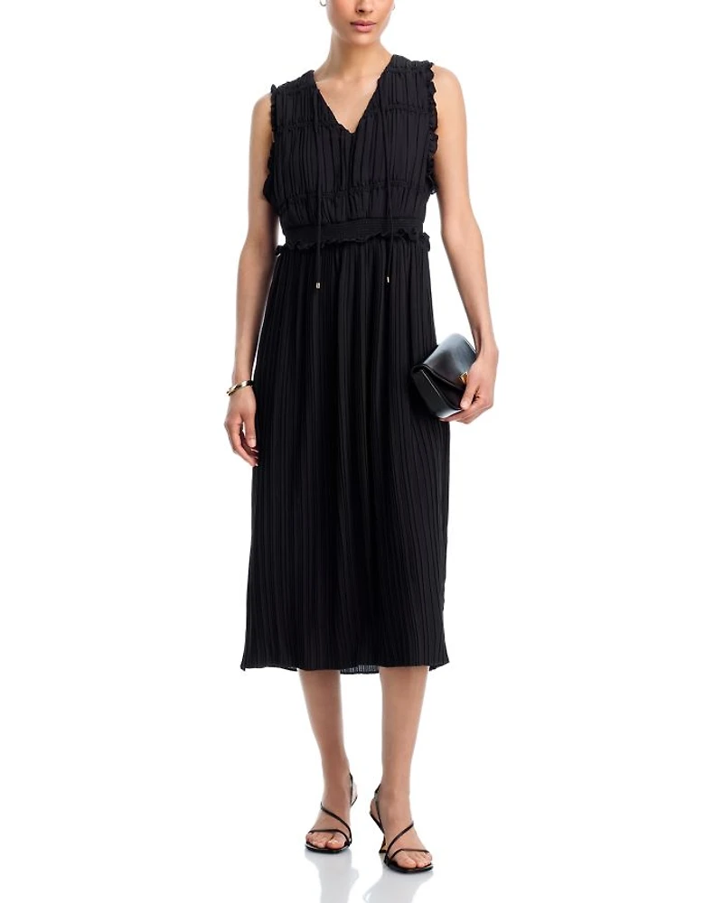 Tiered Pleated Dress