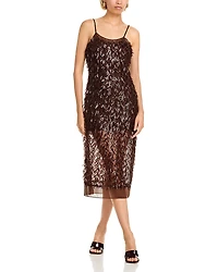 3.1 Phillip Lim Sequin Mesh Slip Dress